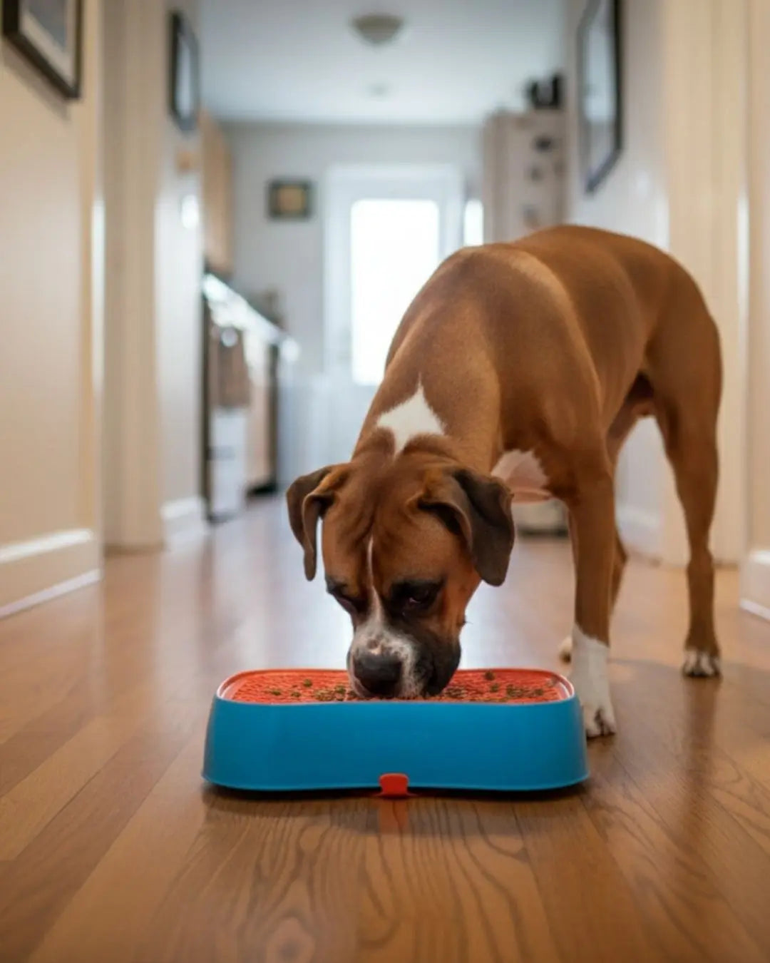 Dog using super Feedy slow feeder dog bowl