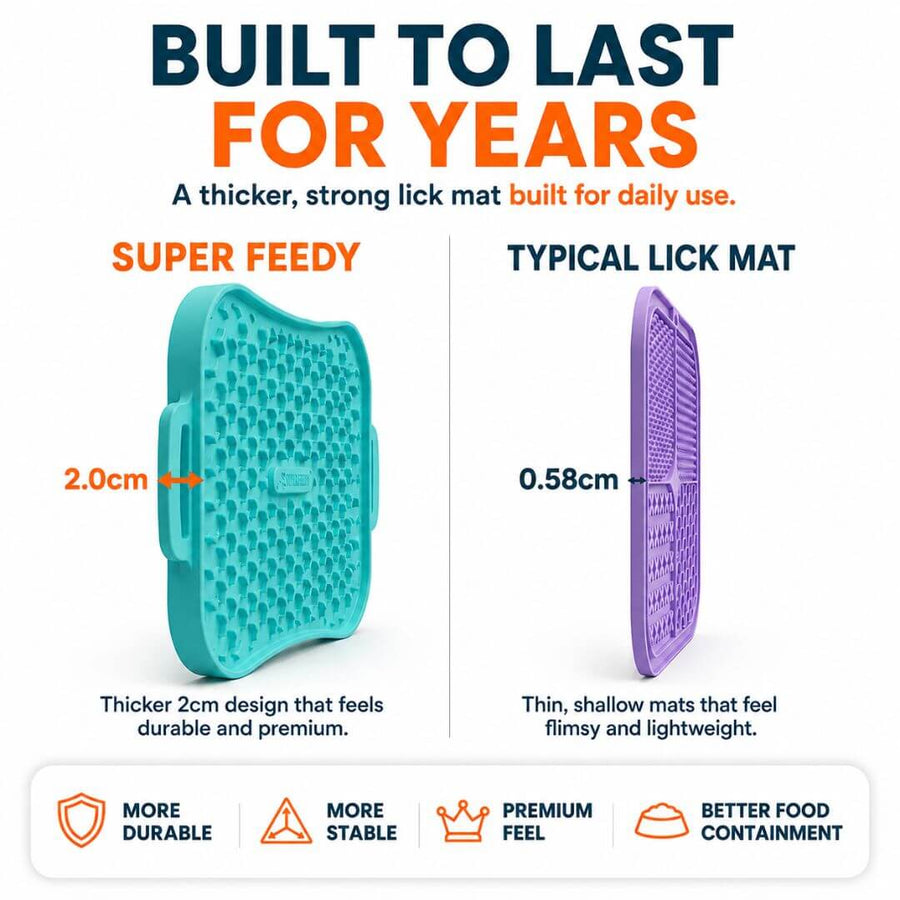 Reversible Dog Lick Mat for Small Dogs | Super Feedy