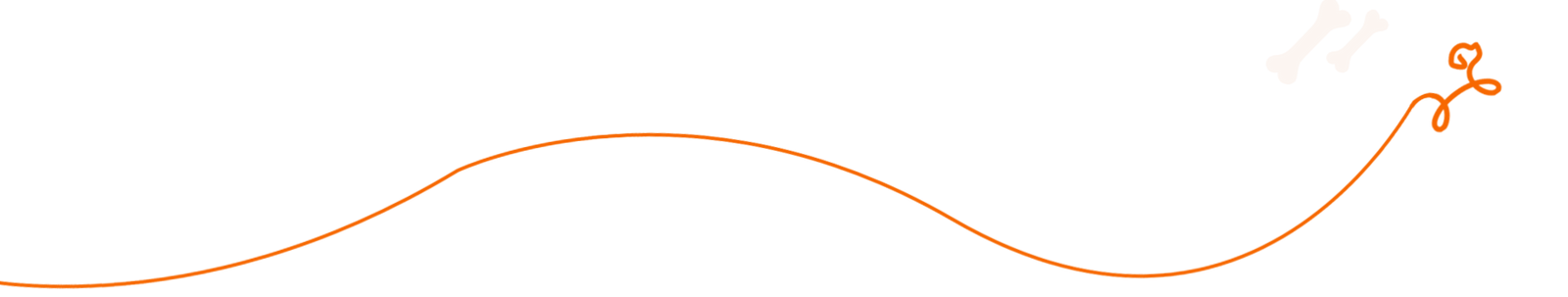 Icon orange line with orange dog