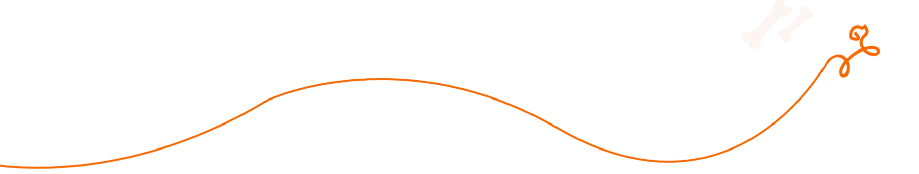 Icon orange line with orange dog