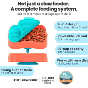 Slow Feeder Dog Bowl 4-in-1 | Super Feedy