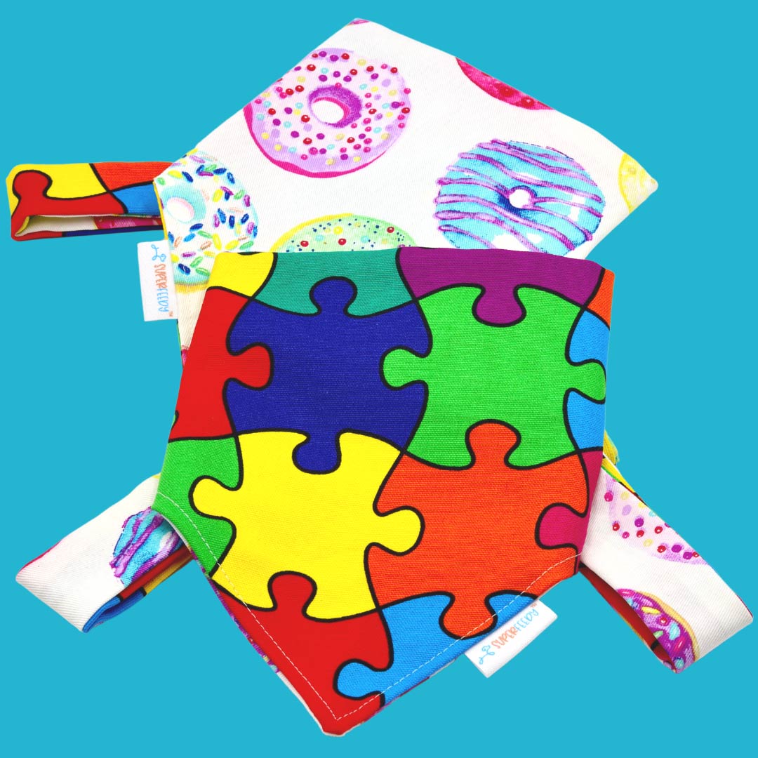 Custom Dog Bandanas | Reversible Dog Bandana | Super Feedy