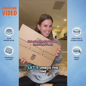 4-in-1 Slow Feeder Dog Bowl System | Super Feedy