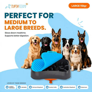 4-in-1 Slow Feeder Dog Bowl System | Super Feedy