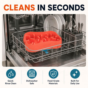 Ocean Red Super Feedy slow feeder bowl dishwasher safe