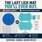 Super Feedy reversible lick mat showing its thick construction and two-sided design