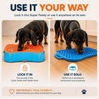 Super Feedy reversible lick mat used in the slow feeder bowl or as a standalone dog enrichment mat
