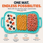 Different ways to use the Super Feedy reversible lick mat for dog enrichment