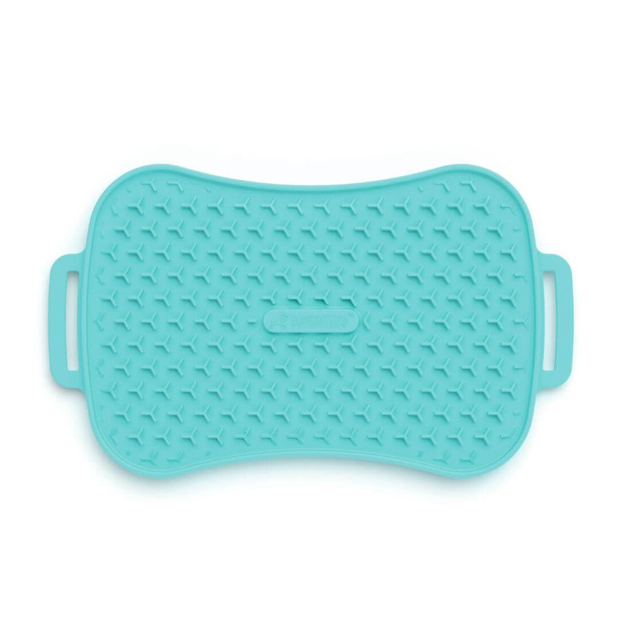 Super Feedy small reversible lick mat in teal with textured surface for dog enrichment